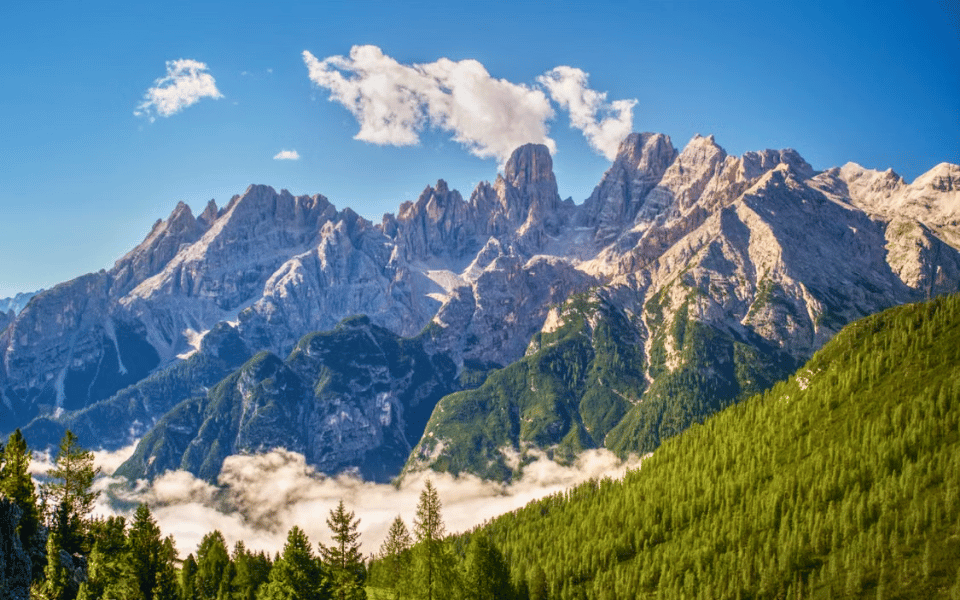Splendido paesaggio delle Dolomiti