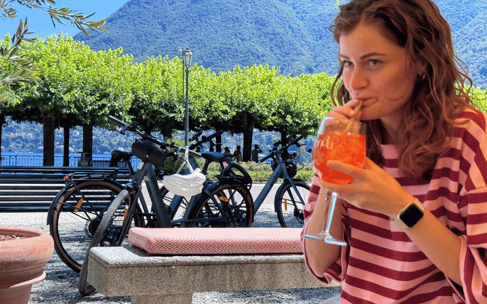 Un ottimo spritz durante il nostro aperitivo sul lungolago di Cernobio
